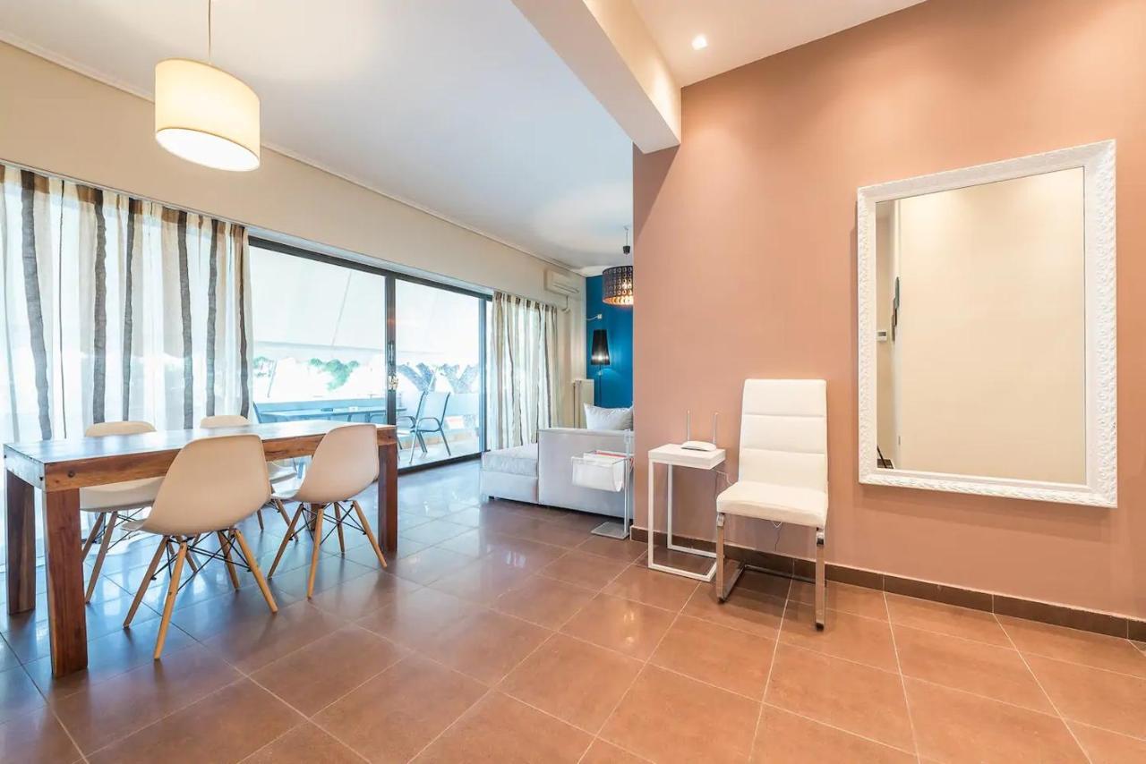 Glyfada Glass-Walled Designed Apt Atenas Exterior foto